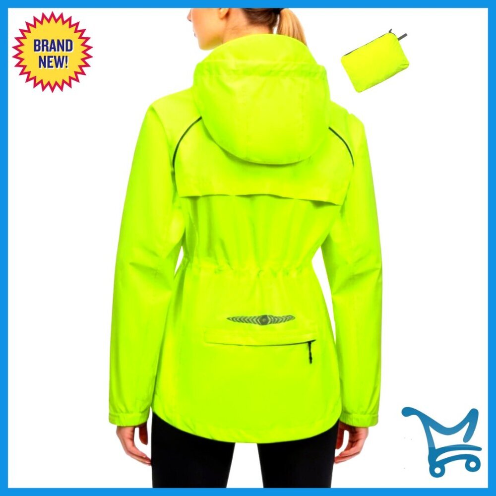 Women's Waterproof Packable Cycling Jacket Lightweight Windbreaker Running